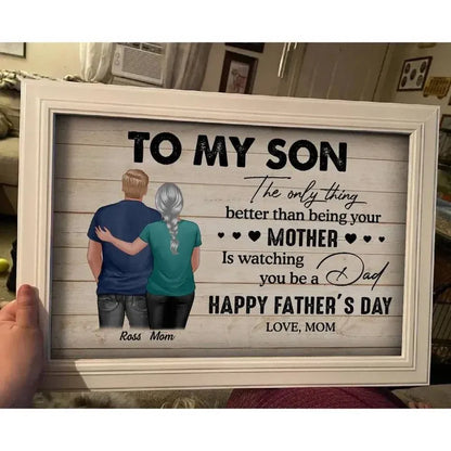 Personalized Son's Fatherhood Poster or Canvas