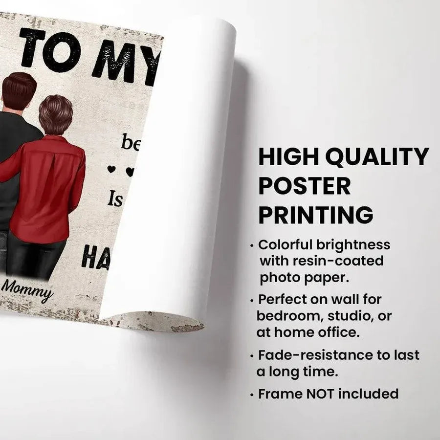 Personalized Son's Fatherhood Poster or Canvas