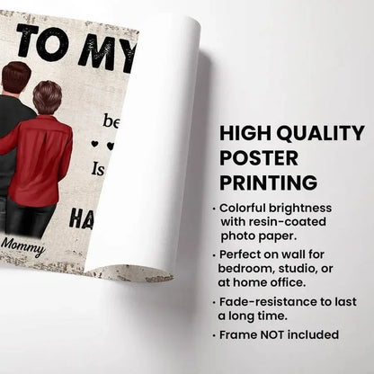Personalized Son's Fatherhood Poster or Canvas